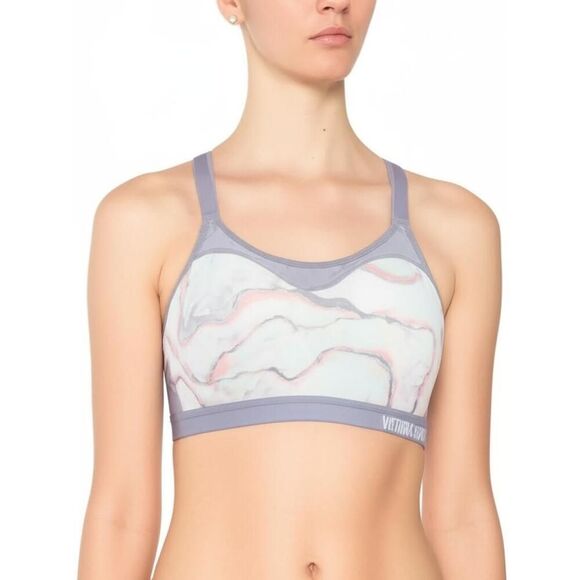 Victoria's Secret 32DD Sports Bra Marble Print Racerback incredible lightweight - Picture 1 of 8
